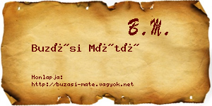 Buzási Máté névjegykártya