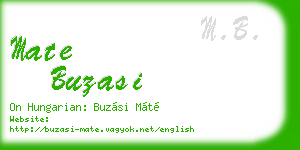mate buzasi business card