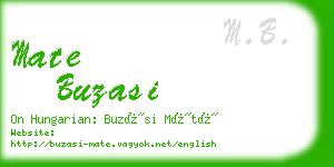 mate buzasi business card